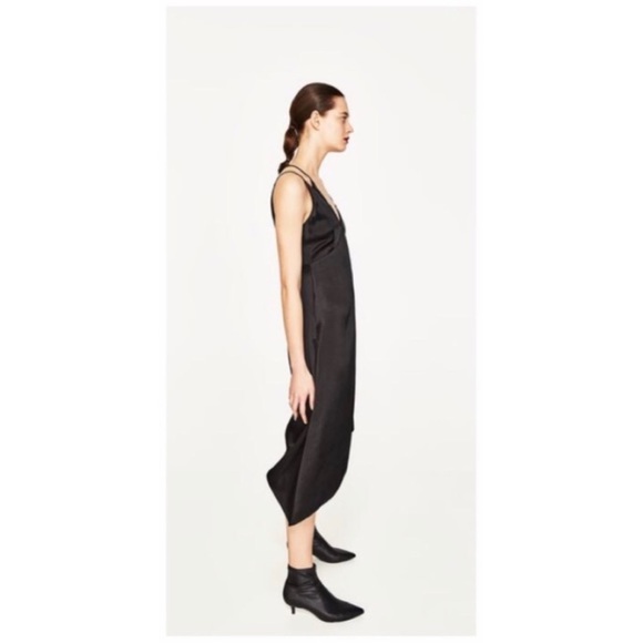NWT Zara Satin Asymmetrical Dress - Picture 7 of 15